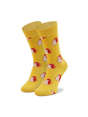 Térdzokni Happy Socks sárga