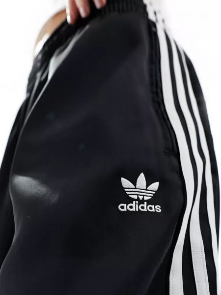 Атласные джоггеры Adidas Originals черные
