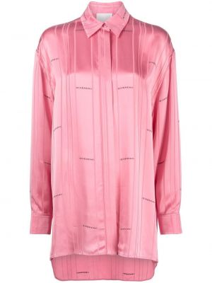 Satin hemd mit print Givenchy pink
