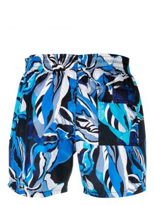 Shorts à imprimé à motifs abstraits Etro bleu