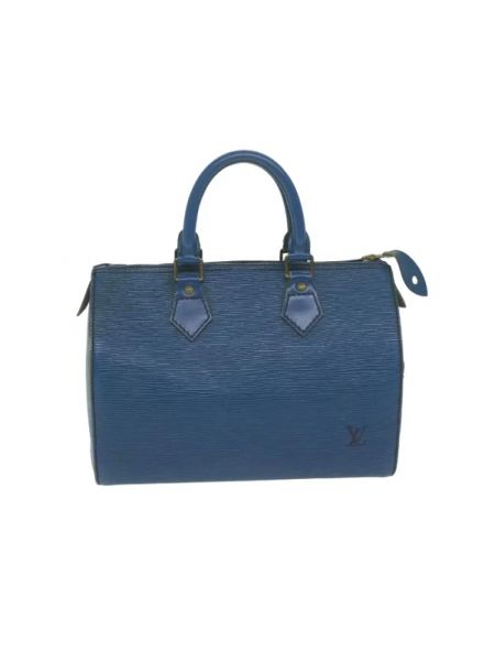 Torba skórzana retro Louis Vuitton Vintage niebieska