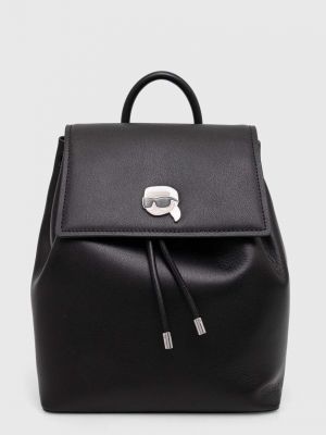 Plecak skórzany Karl Lagerfeld czarny