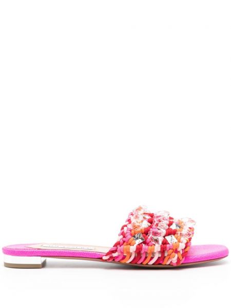 Pantofi de cristal Aquazzura roz