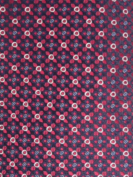 Corbata de seda con estampado geométrico Canali rojo