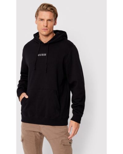 Hoodie con stampa Guess nero
