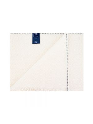 Bufanda de cachemir con estampado de cachemira Fedeli blanco