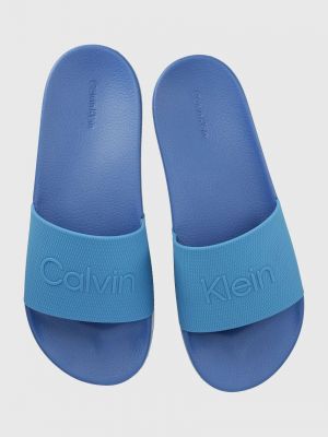 Klapki Calvin Klein niebieskie