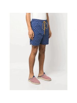 Pantalones cortos con estampado con estampado geométrico Rhude azul