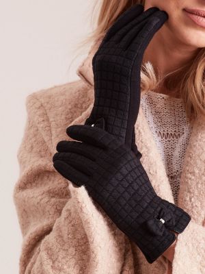 Mănuși în carouri Fashionhunters negru