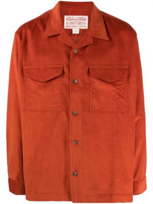 Памучна риза от рипсено кадифе Filson оранжево