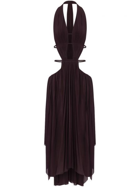 Midi kleita ar drapējumu Philosophy Di Lorenzo Serafini brūns