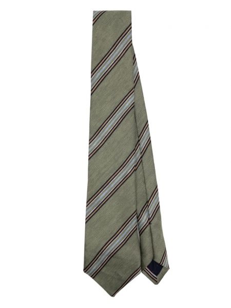 Lněná kravata Paul Smith zelená