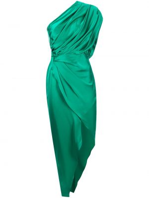 Asimetrična večerna obleka z izrezom na hrbtu Michelle Mason zelena