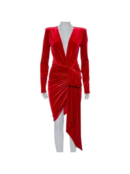 Aksamitna sukienka Alexandre Vauthier Pre-owned czerwona