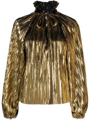 Pliszírozott blúz Atu Body Couture aranyszínű