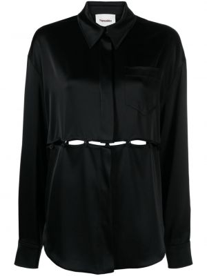 Saténová košeľa Nanushka čierna