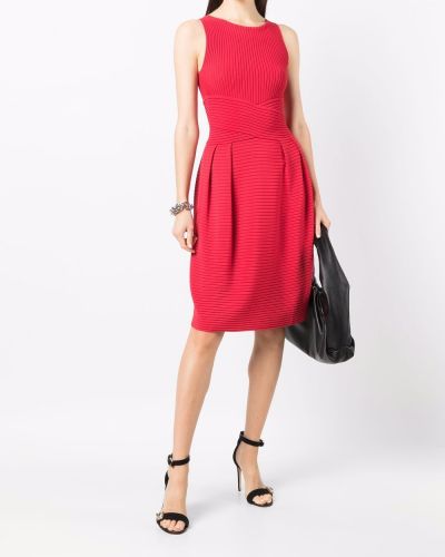 Vestido ajustado de punto Christian Dior rojo