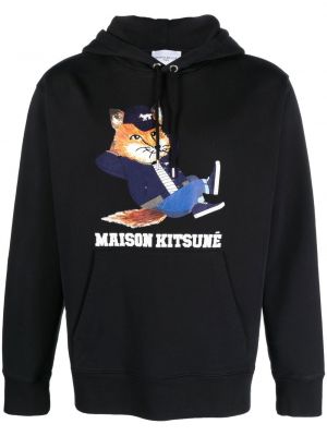 Hoodie Maison Kitsuné svart