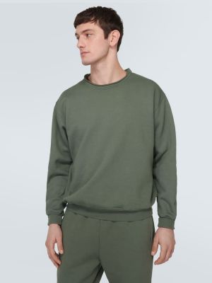 Felpa di cotone in jersey Les Tien verde