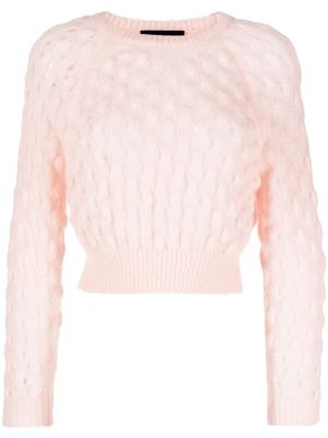 Плетен пуловер Simone Rocha розово