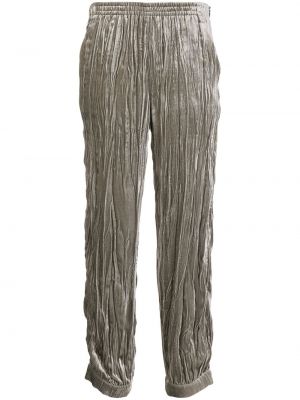 Pantalones rectos plisados Emporio Armani gris