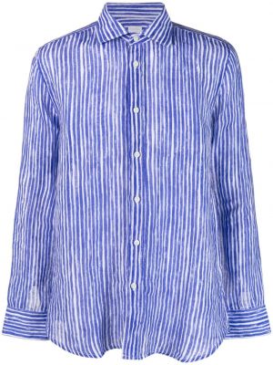 Prugasta lanena košulja s printom 120% Lino