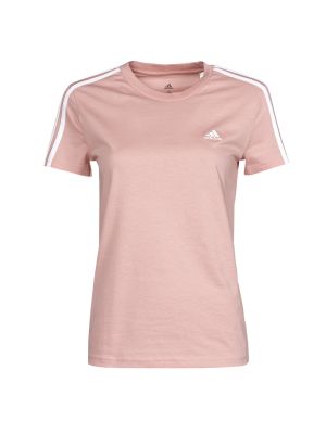 Tricou cu dungi Adidas roz