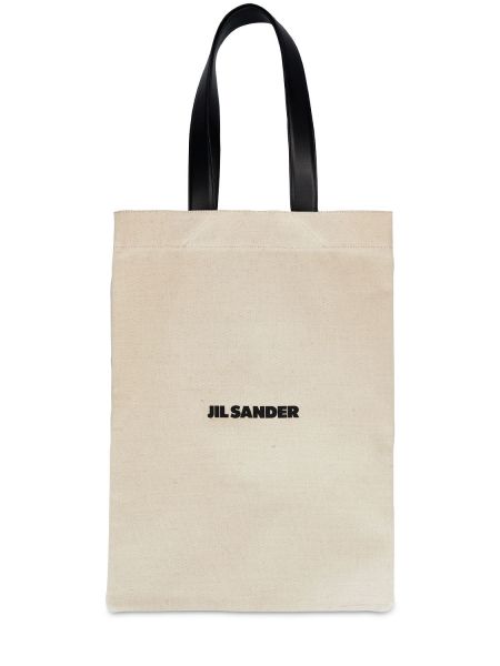 Shoppingväska i linne Jil Sander