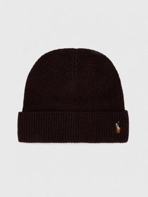 Vlněný klobouk Polo Ralph Lauren hnědý