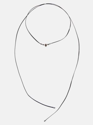 Kožený náhrdelník Isabel Marant černý
