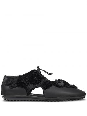 Chaussures de ville à fleurs avec applique Cecilie Bahnsen noir