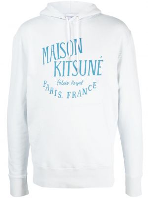 Raštuotas medvilninis džemperis su gobtuvu Maison Kitsuné