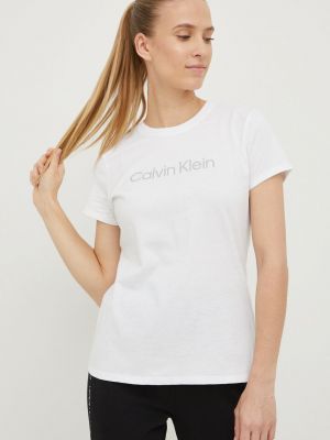 Tréninkové tričko Calvin Klein Performance bílá barva