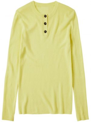 Kašmírový sveter Closed žltá