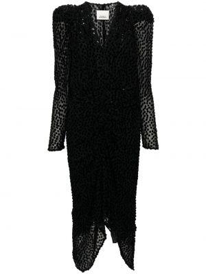 Midi haljina Isabel Marant crna