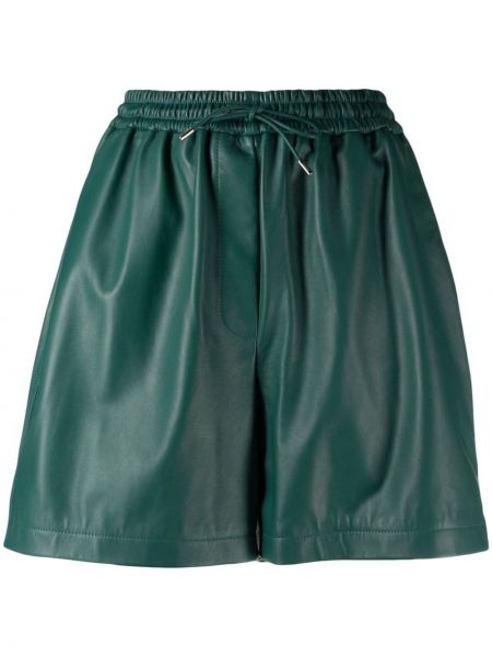 Pantaloncini di pelle Loewe verde