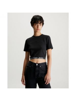 Camiseta slim fit manga corta Calvin Klein Jeans negro