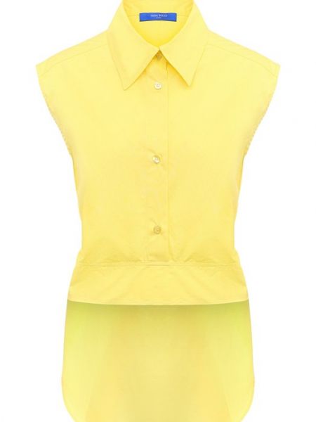 Хлопковая рубашка Nina Ricci желтая