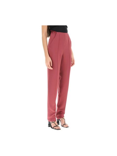 Pantalones de cintura alta de viscosa Nensi Dojaka rosa