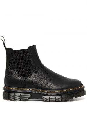 Lær støvler Dr. Martens svart