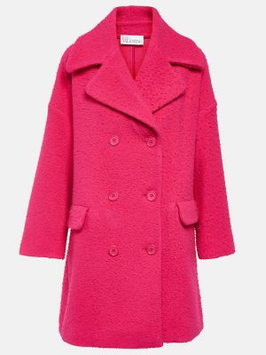 Μάλλινο κοντό παλτό Redvalentino ροζ