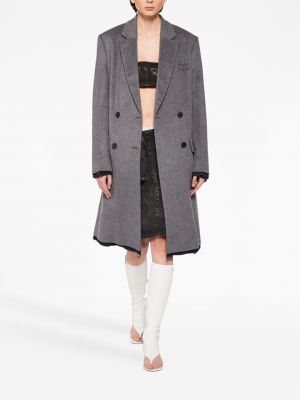 Kabát s výšivkou Miu Miu šedý