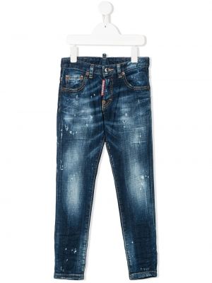 Nødlidende stretch jeans for jenter Dsquared2 Kids blå