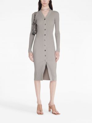 Šaty s knoflíky s přechodem barev Dion Lee šedé