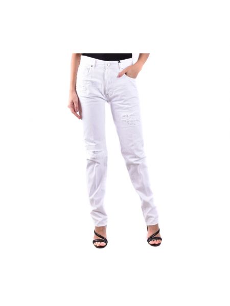 Jeansy skinny klasyczne Dsquared2 białe