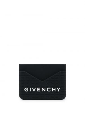 Portefeuille en cuir à imprimé Givenchy noir