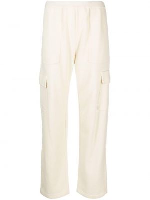 Kašmírové vlněné rovné kalhoty Simonetta Ravizza bílé