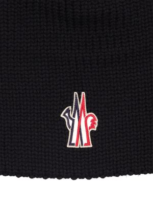 Vilnonis kepurė Moncler Grenoble juoda