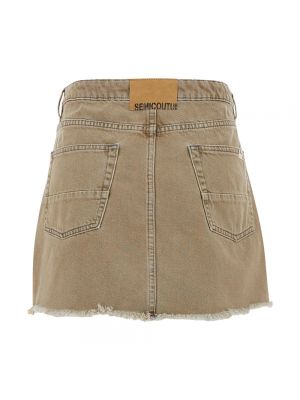Spódnica jeansowa Semicouture beżowa