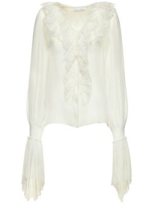 Camisa de seda Alberta Ferretti blanco